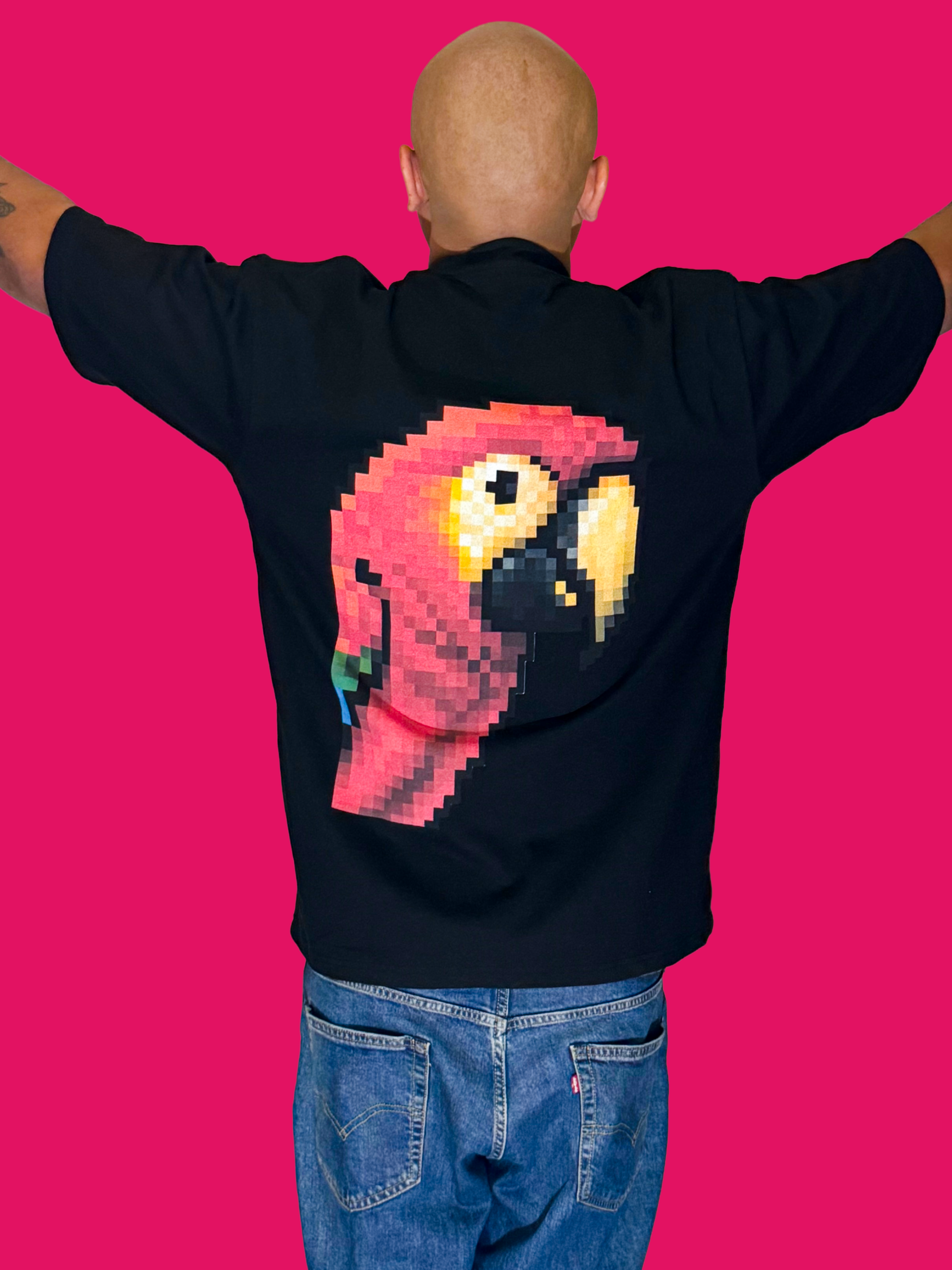DTG OverSized Players Paradise Pixelated Parrot